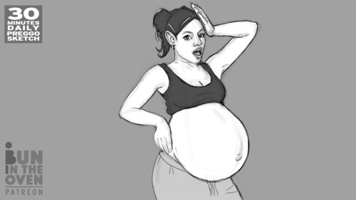 bunintheovenart: 30 minutes daily preggo sketch no.26Animated version available as a past reward to 