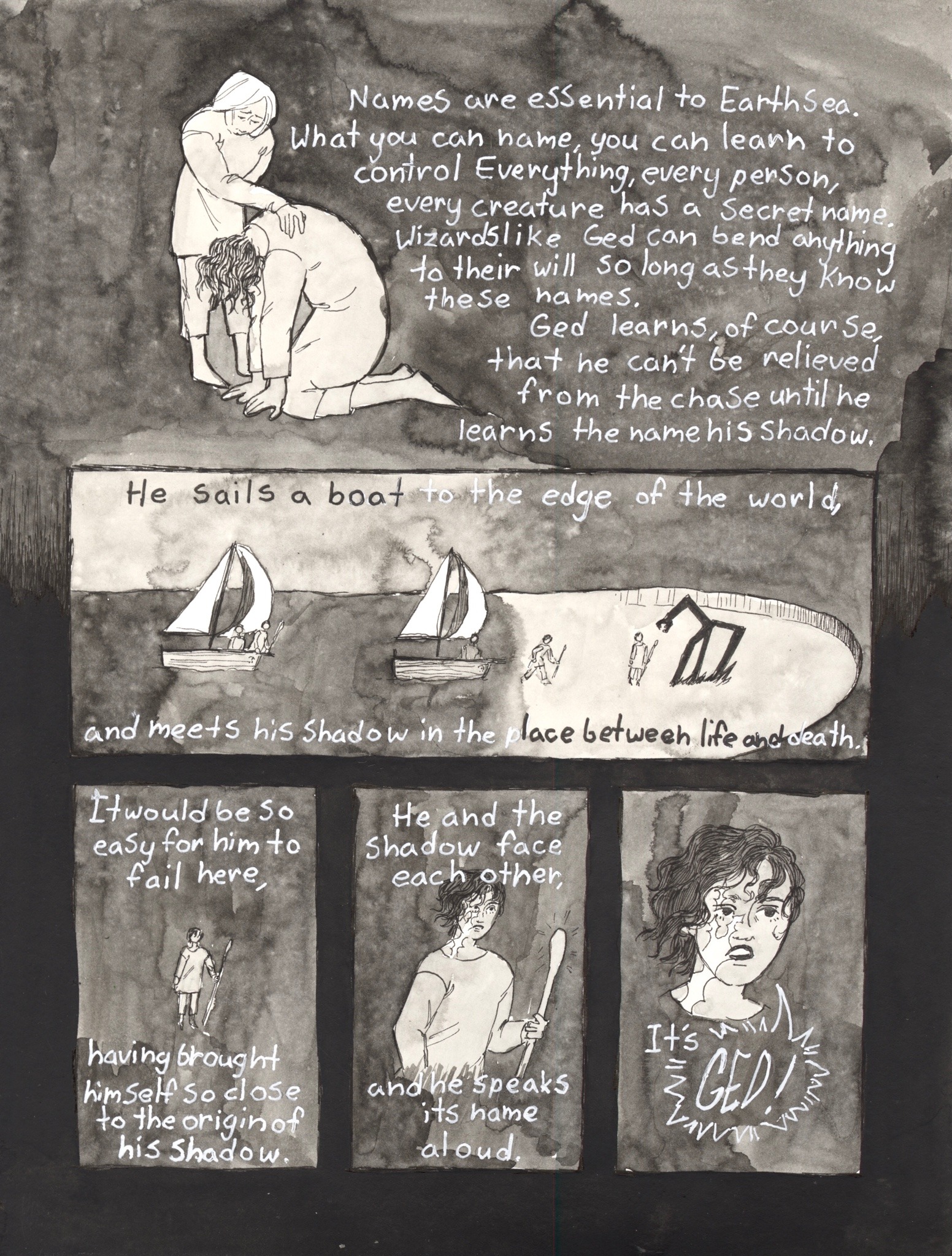 beetleb0ne:a personal comic about Ursula K Leguin and A Wizard of Earthsea