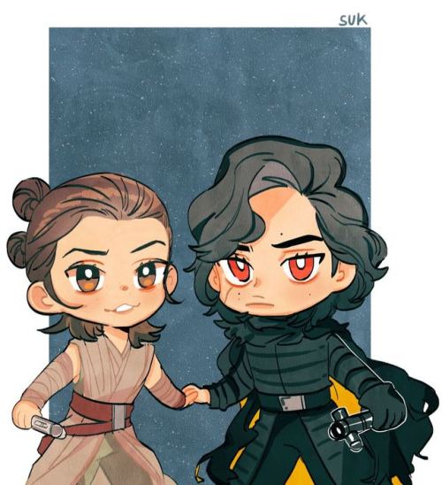 Rey & Kylo  Luke &  Anakin 