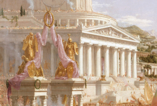 keirabisexual:The Course of the Empire: The Consummation of Empire (detail) 1836. Thomas Cole