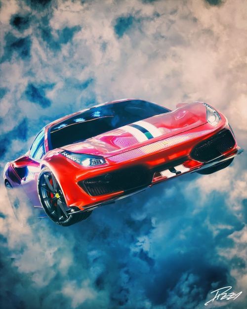 [06.09.2021] _ Cloudy with a chance of Supercars (Clouds by @patrick_4d ) . . . #c4d #maxon #octaner