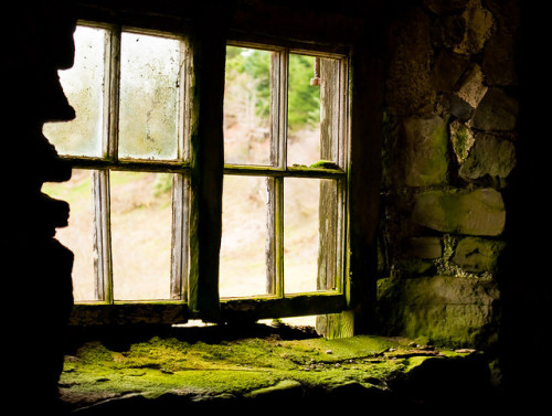 mirrorofthemagus: Mostly broken window in Wales. Photo by Miss Laid Plot on Flickr. Please retain ph