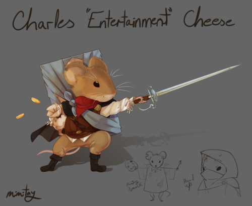 One of my dnd characters! A mousefolk rogue i’m using in a waterdeep: dragon heist campaignHe&