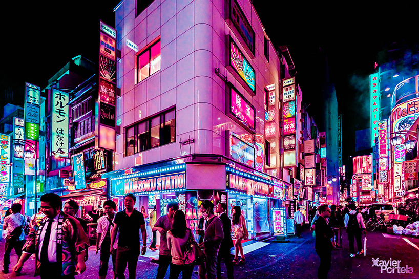 duckcity:  archatlas:    Tokyo’s Pink Glow   Xavier Portela takes us on a visual