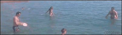 4gifs:  Bosnian bros don’t know how to frisbee. [video]