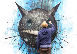 cross-connect:  Jeff Soto is a painter, illustrator and muralist who has exhibited in galleries and museums around the world. When he was 13, he simultaneously discovered both traditional painting and illegal graffiti – and, ever since, both worlds