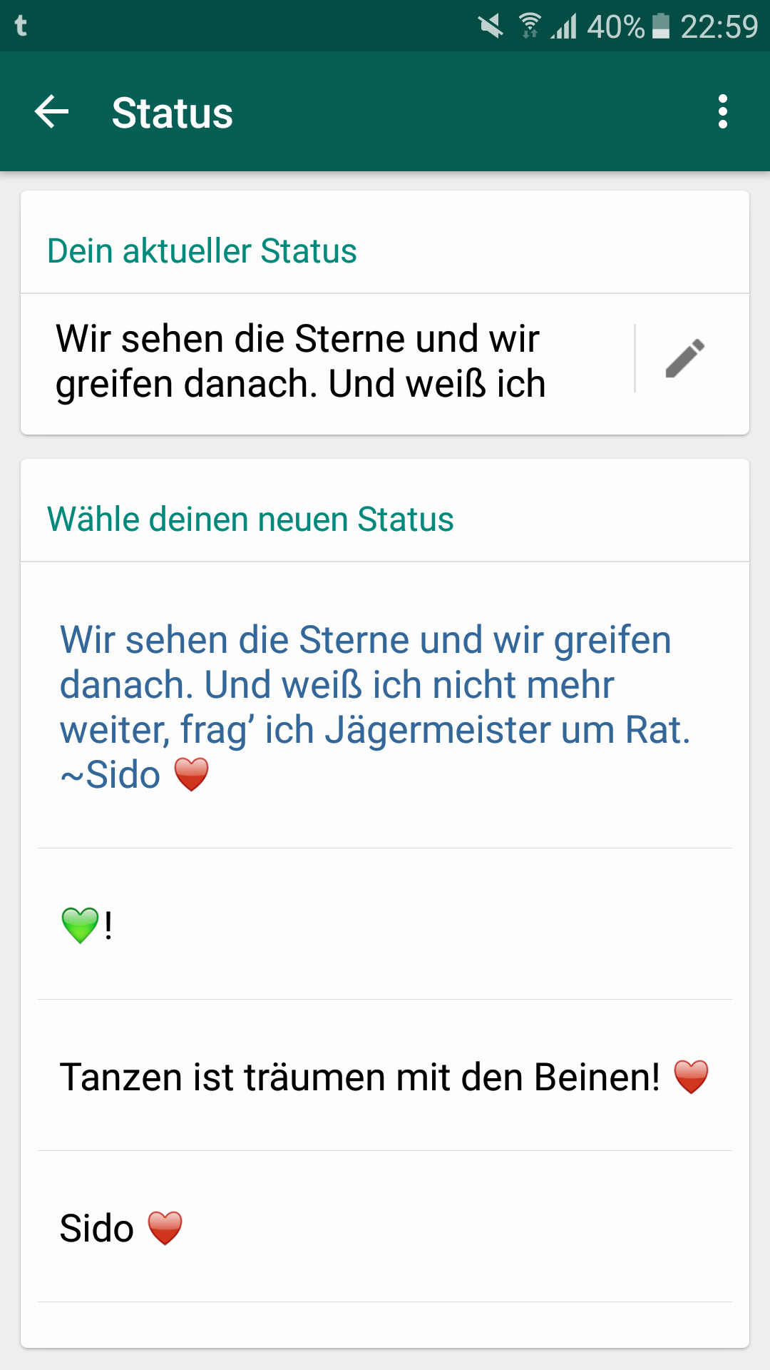Liebe tumblr status whatsapp EIN STATUS