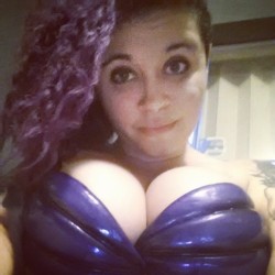 envyuscosplay:  Gets mermaid shells… immediately sticks to boobs. .. @dannycozplay these are awesome ♡ #mermaid #purple  #envy #envyus