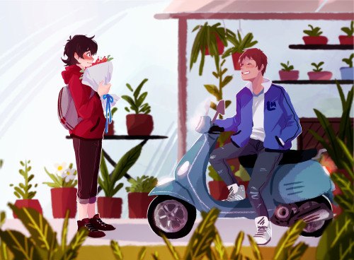 maccalon: hey &lt;3 klance college AU! 