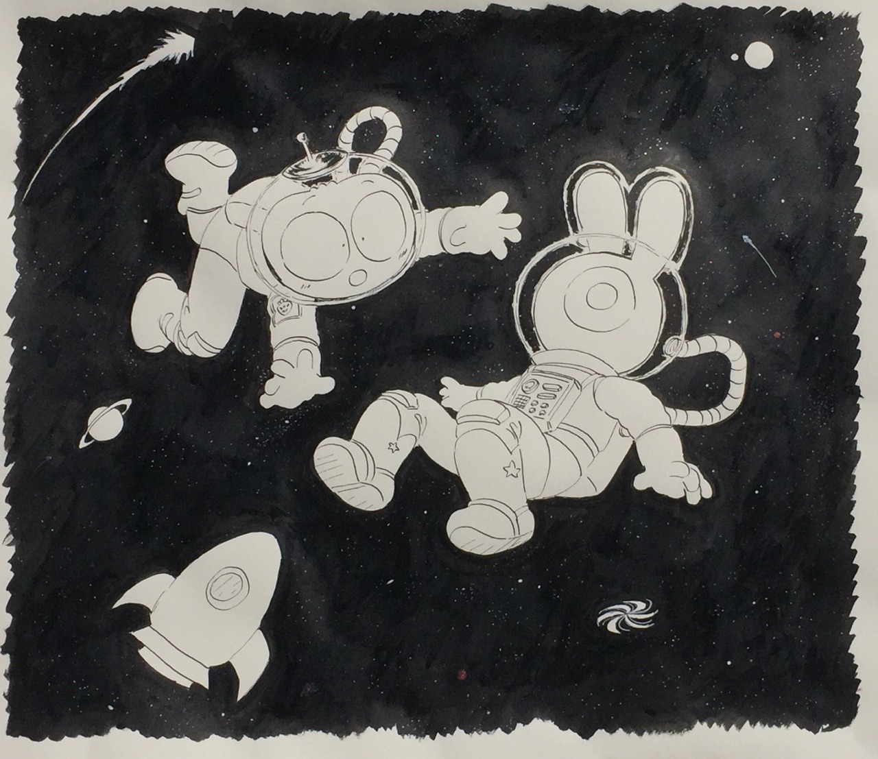 i had a whole bottle of india ink and went 