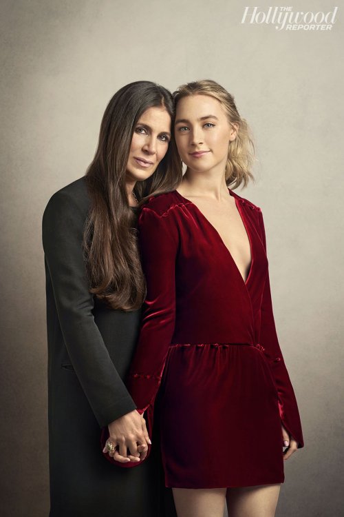 Saoirse Ronan with her stylist Elizabeth Saltzman forThe Hollywood Reporter(2016)