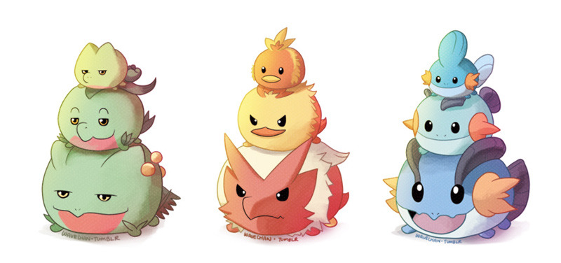 wavechan:  Pokemon + TsumTsums, Starters :D  