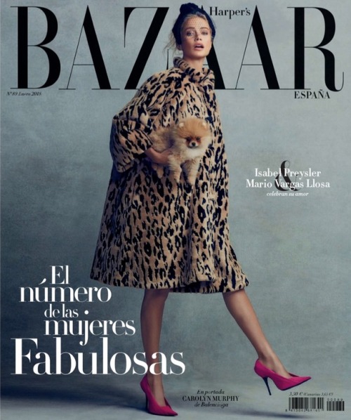 sosuperficial:Carolyn Murphy by Nino Munoz for Harper’s Bazaar Spain, January 2018.