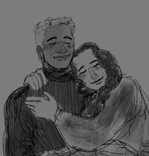 rex and padmΓ© sleeping. anakin is presumably taking the picture but hey he could be cooking dinner or something.