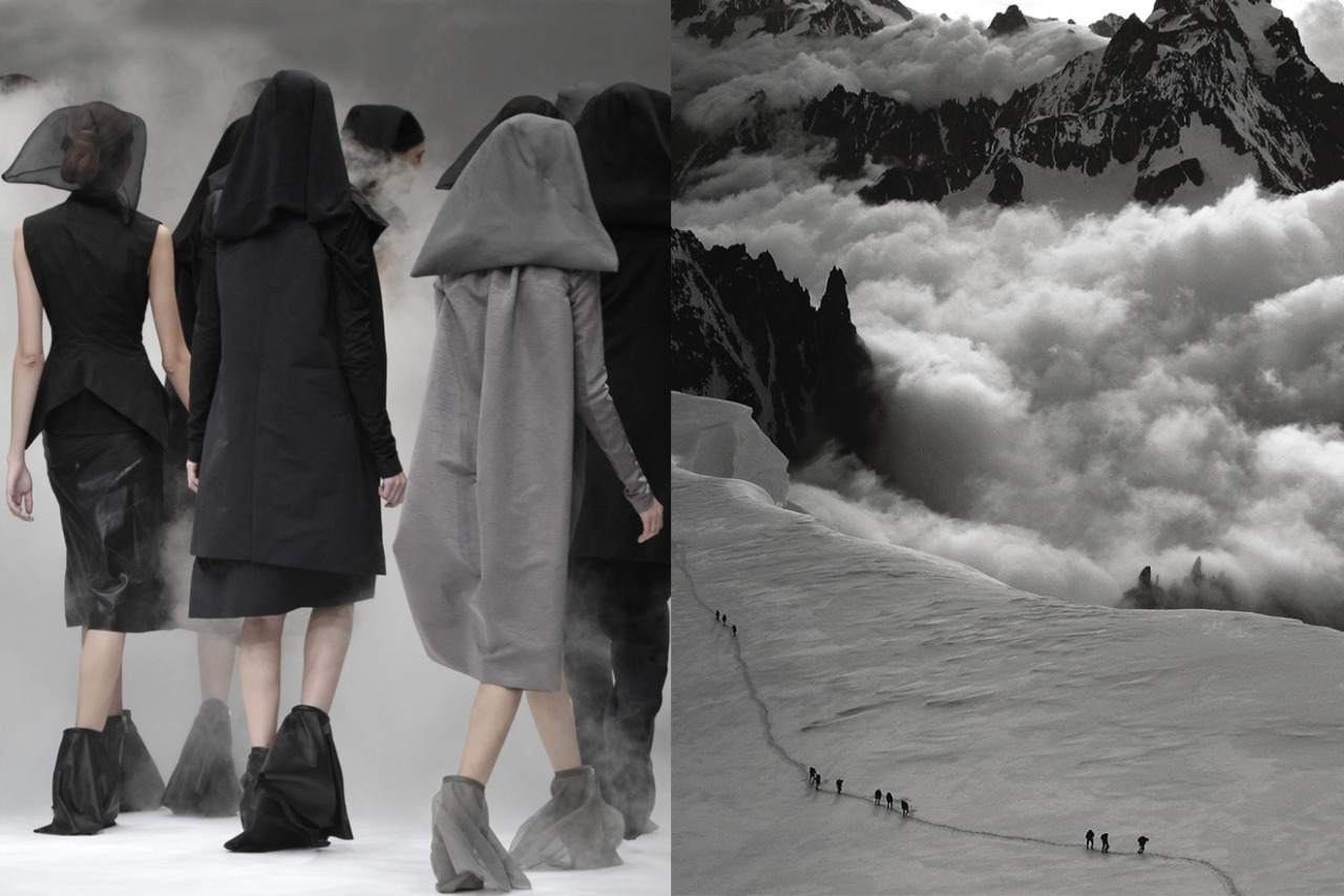 whereiseefashion:  Match #213 Rick Owens Spring 2009 Finale | View of Col de la Brenva,