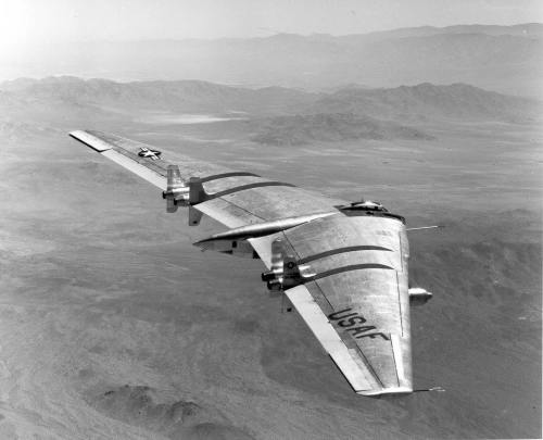 The Northrop YB-49 “Flying Wing” (1947) via Luis Cesar More Airplanes here.