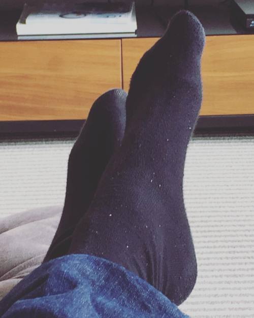 It&rsquo;s black socks Friday in my household today #ukfootlad #socks #socksfetish #blacksocks #size