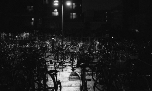 Bicycles, rain and cigarettes - Tokyo, Japan.