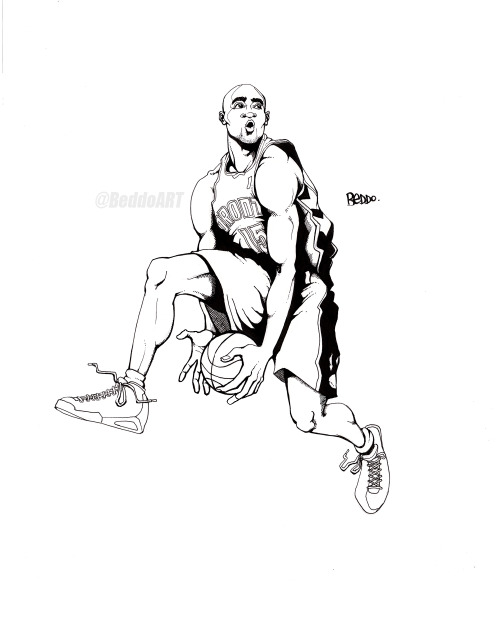Vinsanity by Beddo.   (Vince Carter 2000 NBA Dunk-Off sketch).Tumblr, Twitter, Instagram - @beddoart