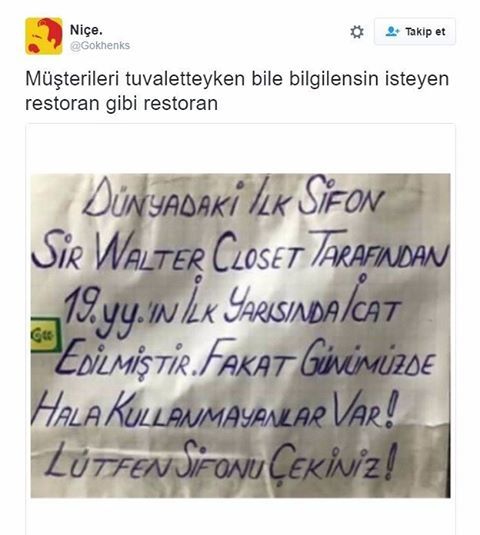 Müşterileri tuvaletteyken...