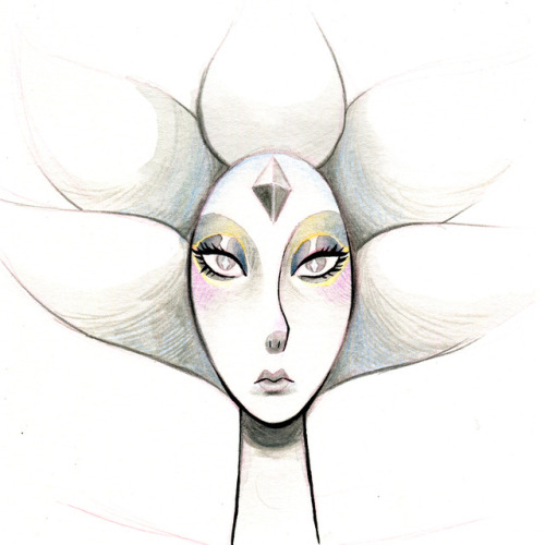 WHITE DIAMOND EYES.Don’t actually like this, but I was just messing around with watercolours.&