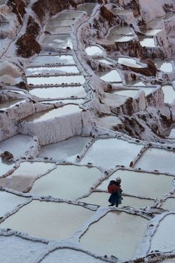 Sixpenceee:  This Is A Salt Evaporation Pool In Peru. Salt Evaporation Ponds Are