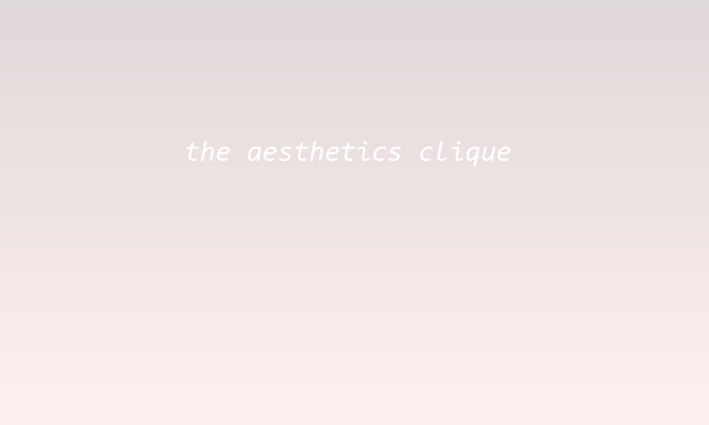 calisteia:♡the aesthetics clique♡hey friends ! i decided to make a network with