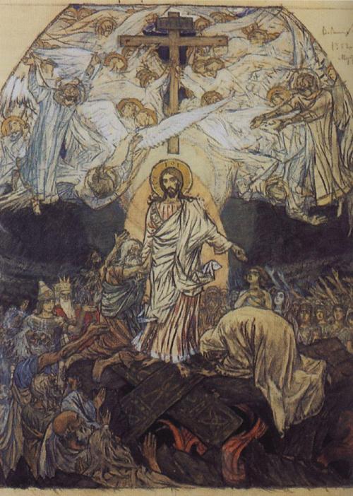 viktor-vasnetsov: Descent into Hell, 1904, Viktor Vasnetsov