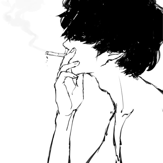 Download A Man Is Smoking A Cigarette In An Anime Wallpaper  Wallpaperscom