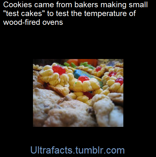 ultrafacts:    According to culinary historians, the first historic record of cookies