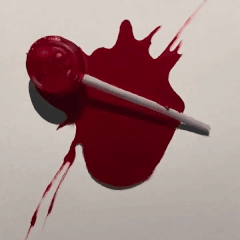 sensry:Bloody Lollipop Painting | andrewcadima on Instagram