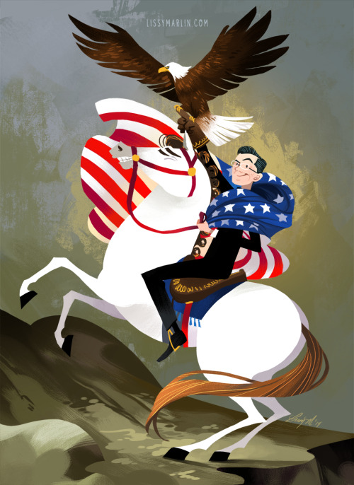 My Tribute to Stephen Colbert for @Sketch_Dailies. (Parody of Napoleon at the Saint-Bernard Pass by 