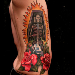 thievinggenius:  Tattoo done by Shawn Barber.