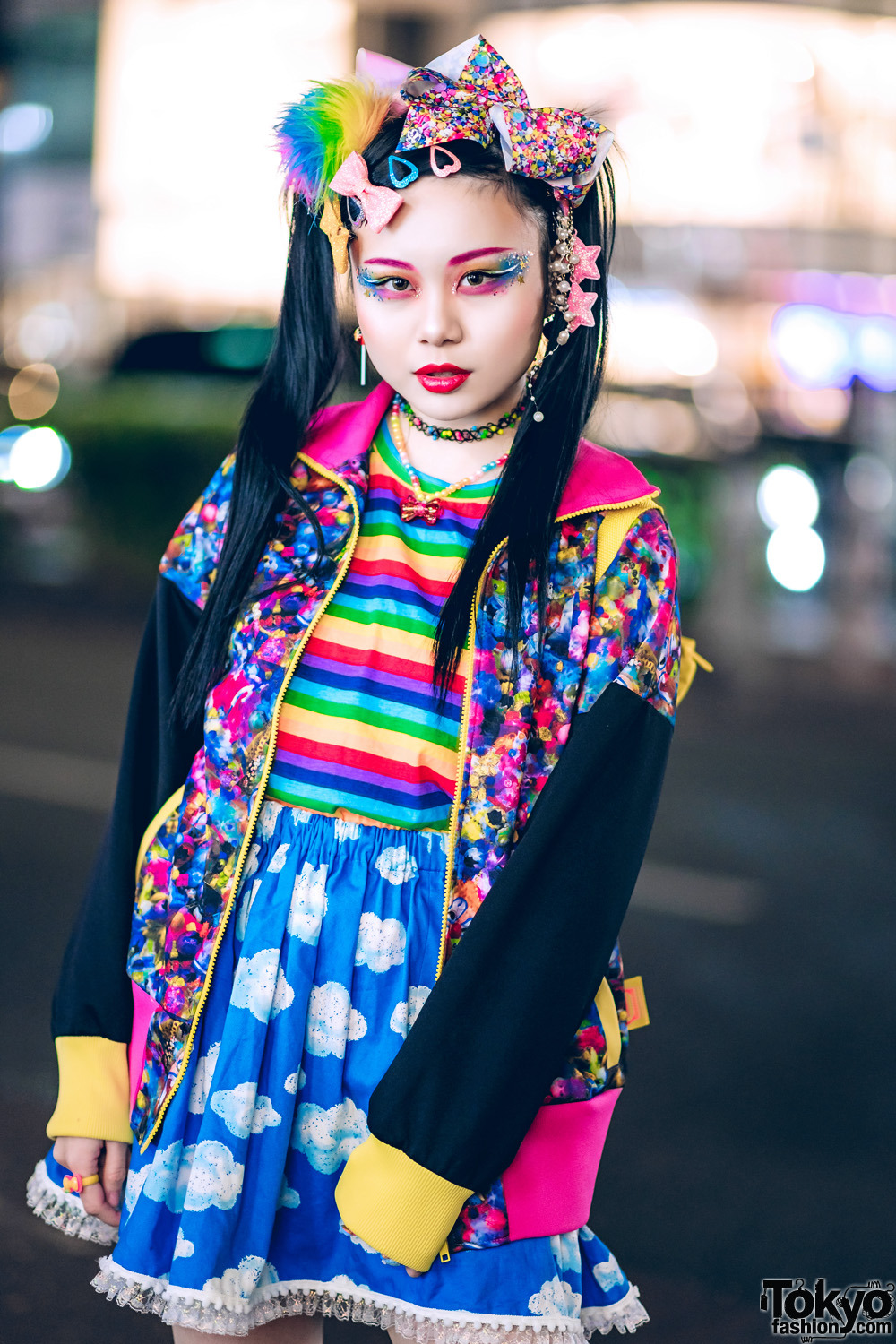 tokyo-fashion:  Japanese art school student Chami on the street in Harajuku wearing