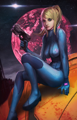 Metroid - Samus Aran - The Zero Suit by W-E-Z