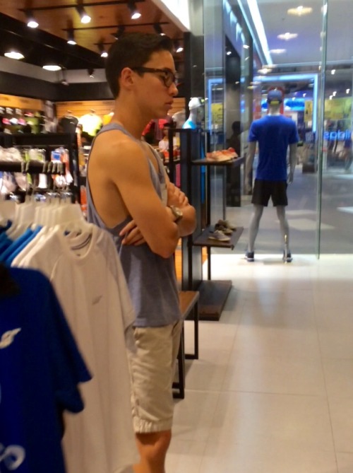 Cute twink in local sports store bro