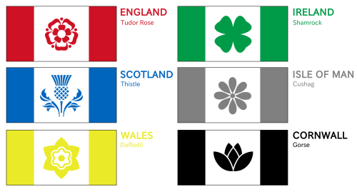 Flags of the British Isles in the style of Canada from /r/vexillology Top comment: Nice&hellip; but 