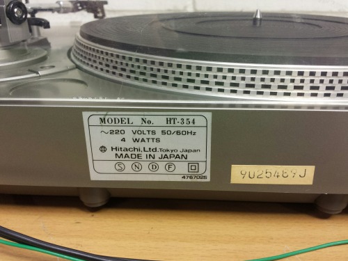 Hitachi HT-354 Direct Drive Turntable, 1979