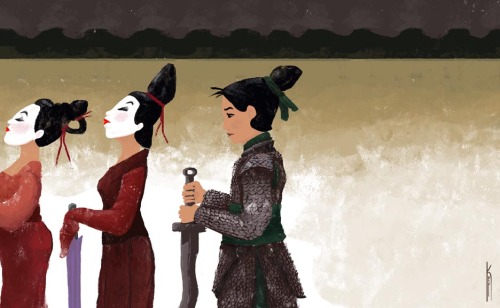 karascribbles:  I love Mulan.  The idea was alternate ways to bring honor to one’s family. 