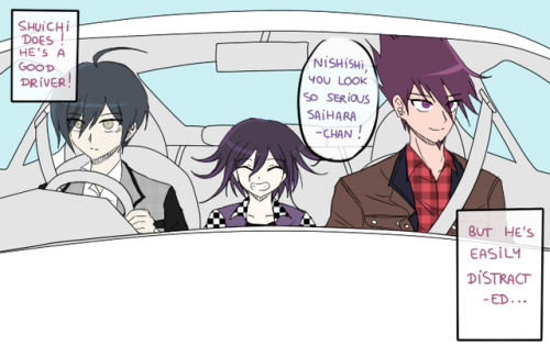 Saihara : Momota-kun is a good driver… when Ouma-kun isn’t around.