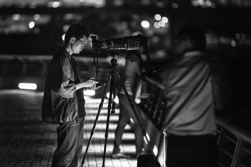 Waiting for the lunar eclipse. *Editor&rsquo;s note:  He gave up and went home.  After