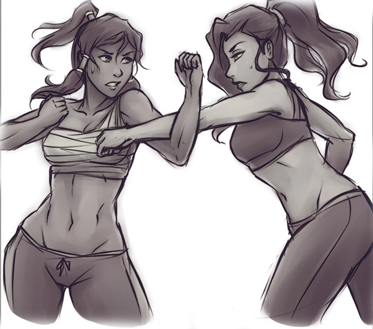 iahfy:  revamped some old sparring doodles &gt;w&gt; 