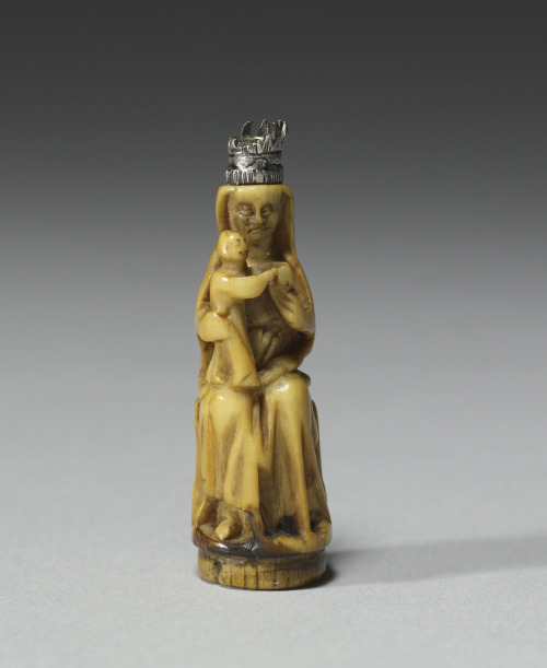 Abbess Seal in the Form of a MadonnaFrenchca. 1325-50Ivory and silver“Seals were used to authe