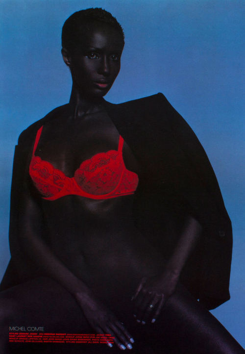 Porn photo lelaid:  Iman by Michel Comte for V #11