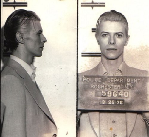 In March of 1976 David Bowie got arrested in Rochester, NY for possession of marijuana. After spendi