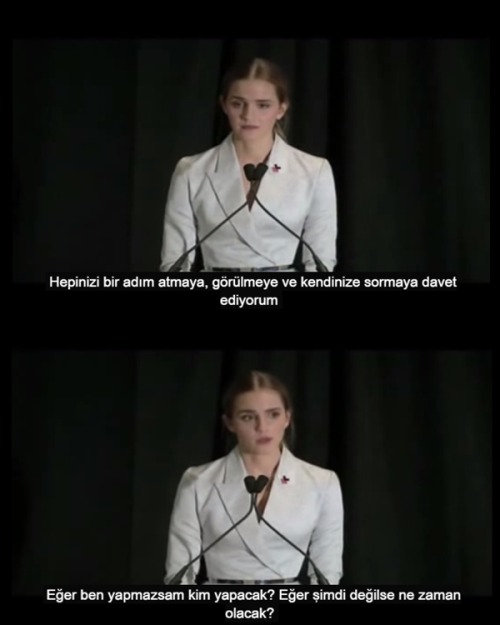 allahdiyengobekdeligi:  Emma Watson’ın kadın-erkek eşitliği hakkında başlattığı #HeForShe adlı hareket için Birleşmiş Milletler’deki konuşmasından bir kısım…  Eğer tamamını dinlemek istiyorsanız Mine Yağız’ın çevirisiyle: