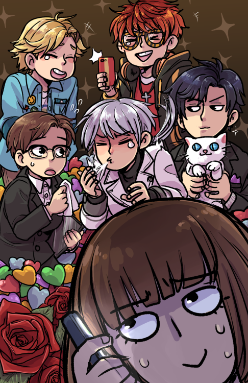 denpasei: I tried to make a serious print for AWA but it didn’t happen lol ✧  Available as 11x17″ po