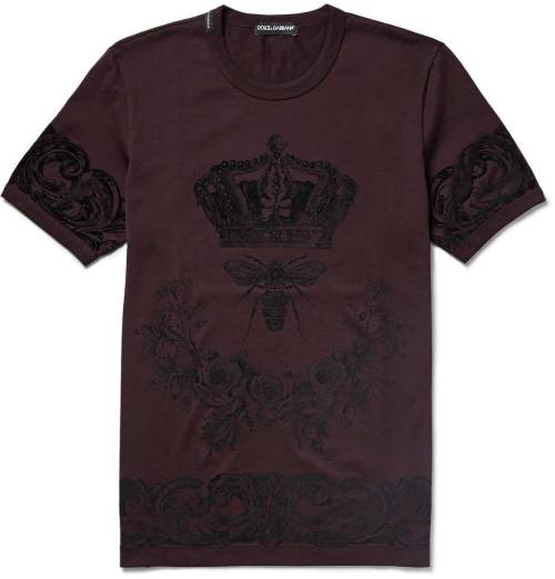 Printed Cotton-Jersey T-Shirt PurpleSearch for more T-Shirts by Dolce&amp;Gabbana on Wantering.