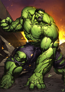 league-of-extraordinarycomics:  The Incredible Hulk by   Álvaro Jiménez.