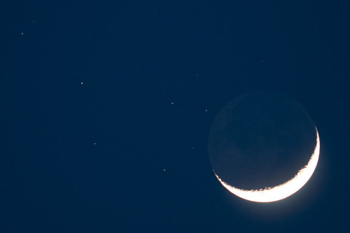  Moon with stars by m7ammad